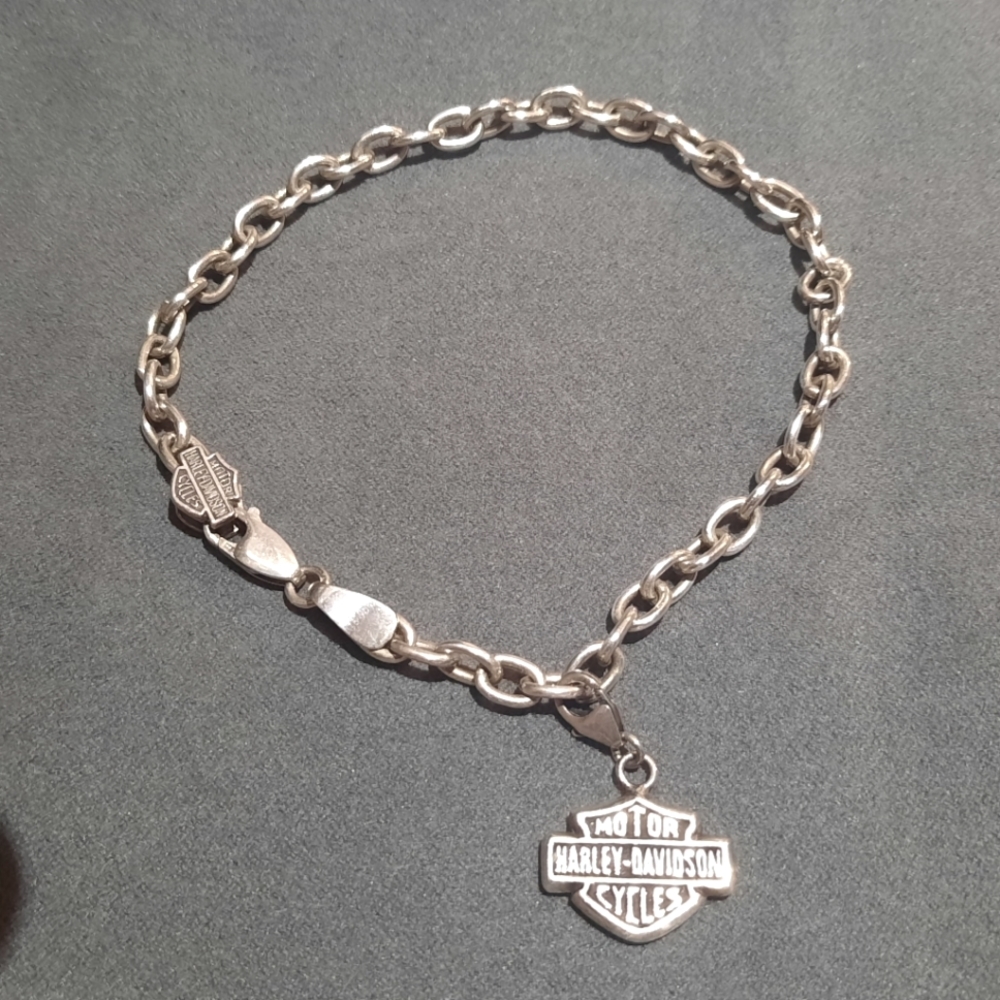 Harley-Davidson Sterling Silver Charm Bracelet